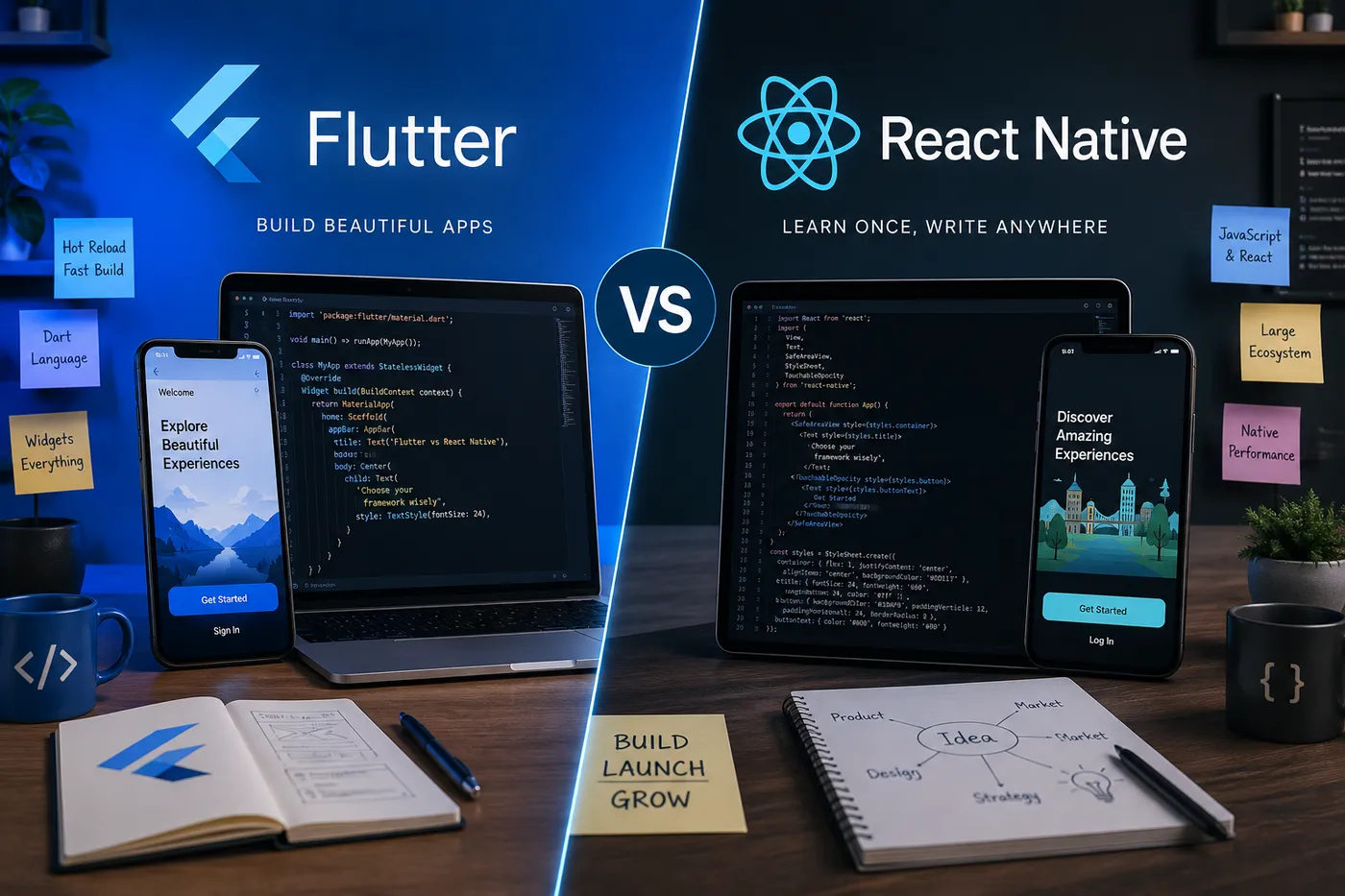 Flutter vs React Native: Choosing a Cross-Platform Stack